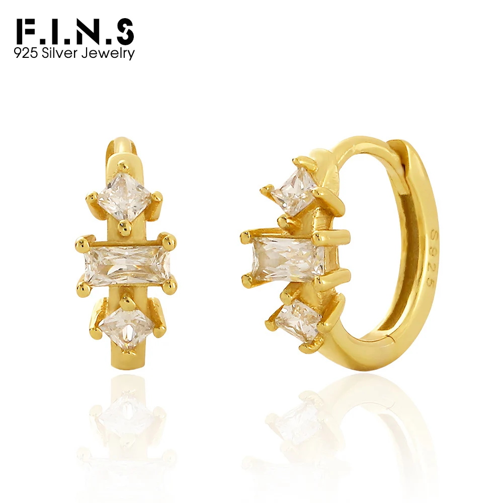 Роскошные серьги F.I.N.S из стерлингового серебра 925 пробы Геометрические