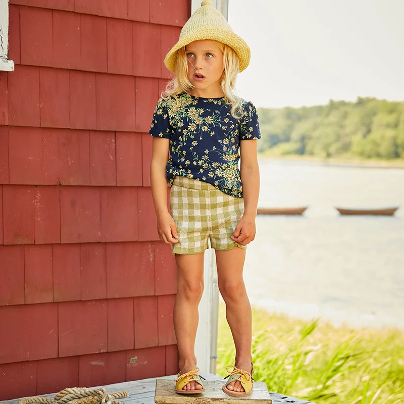 Новинка лета 2022 детская одежда футболка шорты юбка платье для девочек костюм с