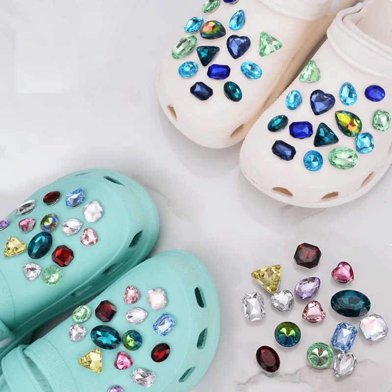crystal set kit croc shoes charms diamond jewel colorful Accessories jibz for croc clogs shoe Decorations DIY party child  gifts