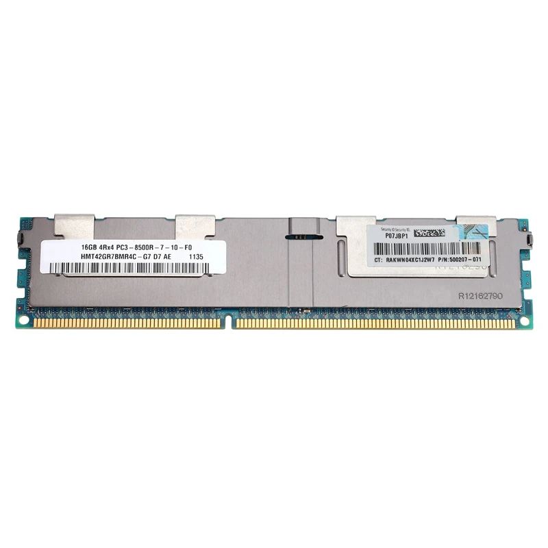 

4X 16GB PC3-8500R DDR3 1066Mhz CL7 240Pin ECC REG Memory RAM 1.5V 4RX4 RDIMM RAM For Server Workstation