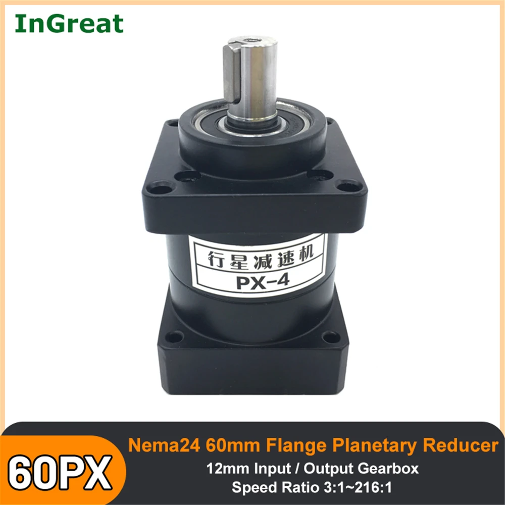 

Planetary Reducer Servo Motor Step-down Gearbox 14mm/8mm Input Speed Reducer редуктор 5 To 1 for 60mm Flange Brushless Motor