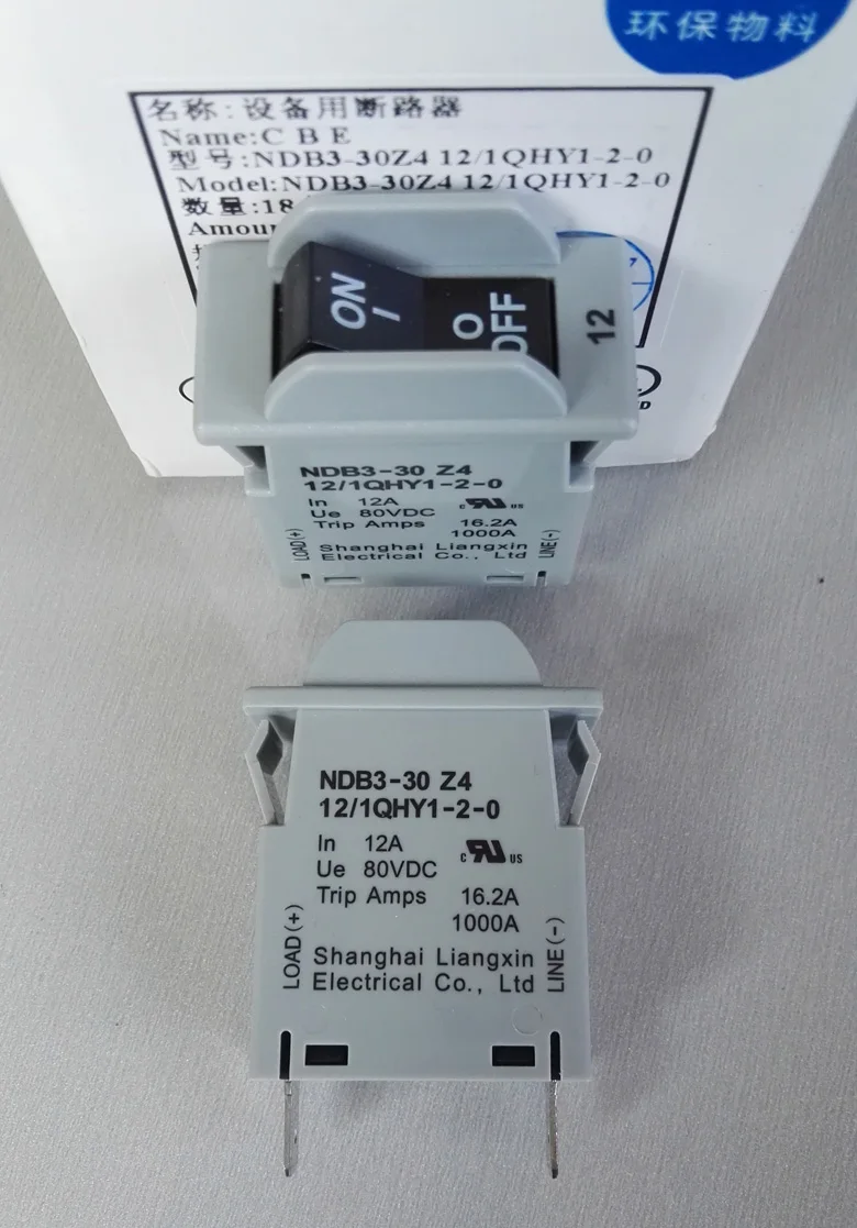 

5pcs Nader Liangxin NDB3-30Z4 12 1QHY1-2-0 1P 12A DC overcurrent protection switch