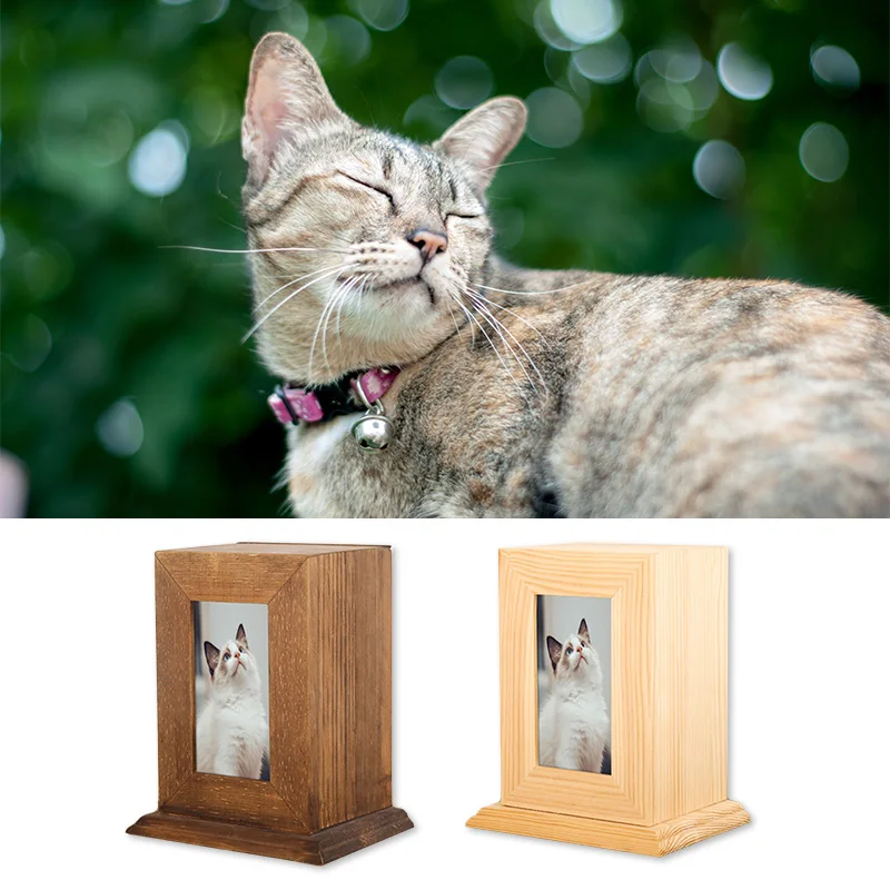 

Picture Frame Pet Urn Personalized Wood Memorial Cats Dogs Urns Cremation With Glass Photo Frame Keepsake Box For Pets Ashes