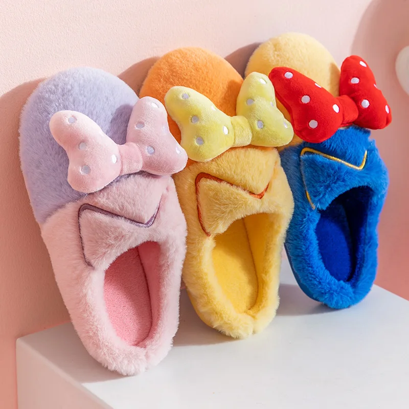 2023 NewToast Winter Women Slippers Bread Shoes Outside Indoor Home Shoes Men PU Warm Plush Dual Purpose EVA Thick Sole Non-slip