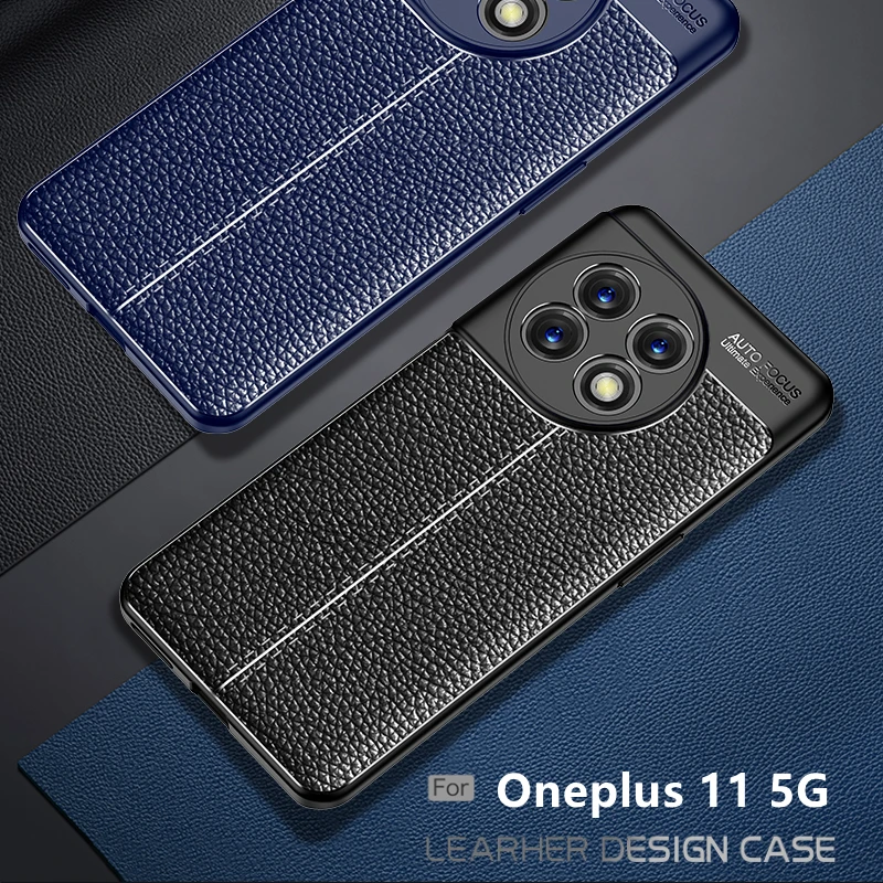 For Oneplus 11 5G Case Cover For Oneplus 11 5G Capas New Shockproof Armor Phone Bumper Back Soft TPU Leather Funda Oneplus 11 5G