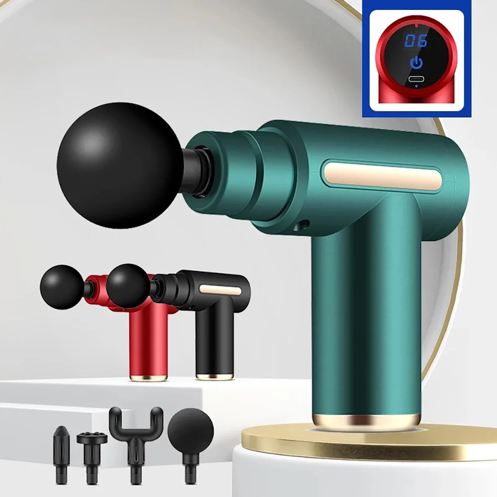 

Portable Massage Gun Deep Tissue Muscle Electric Massager Pain Relief Slimming Body Fascia Gun Back Muscle Massager