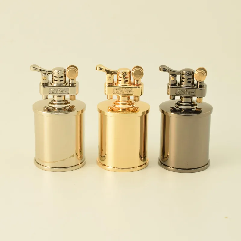 

Large Capacity Windproof Waterproof Kerosene Lighter Creative Retro Grinding Wheel Flint Metal Lighter Men's Gift