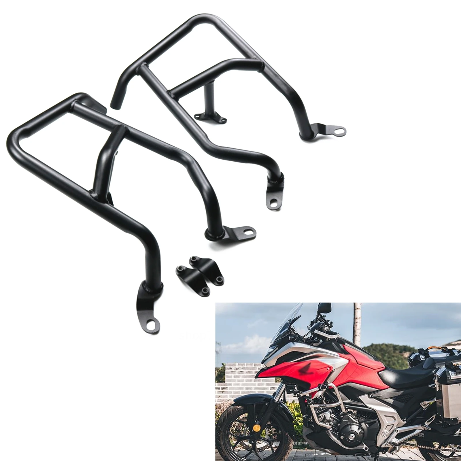 

Motorcycle Engine Bracket Guard Crash Bar Carbon Steel W/ Screws Motorbike Part For Honda NC750X 2021-2023