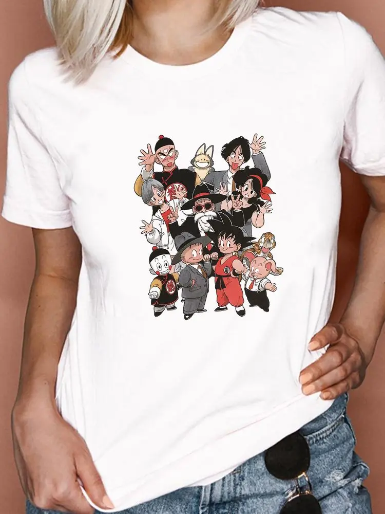

T Shirt White Women Summer Dragon Ball New Products Print Creativity Tshirt Leisure Trendy Basic Modern T-Shirt Hot Sell Female