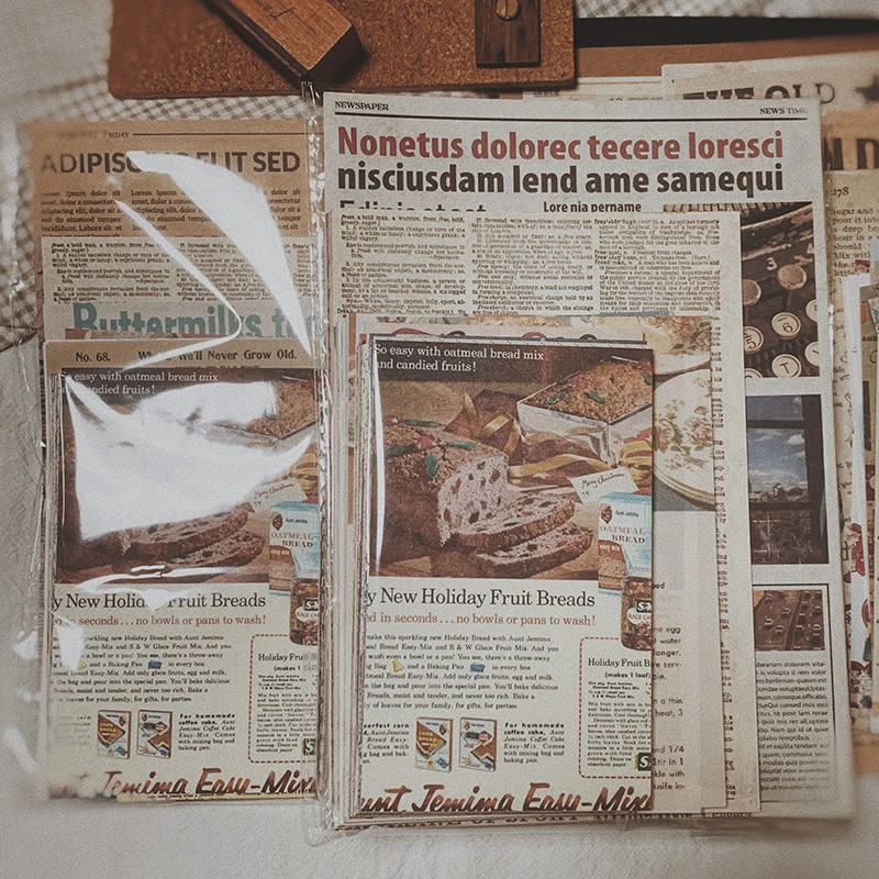 110 шт. старые новости винтажная бумага для рукоделия журнал нежелательной пищи