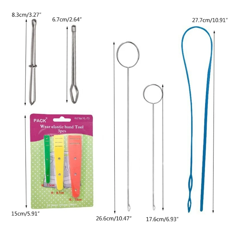 Инструменты для заправки ниток Гибкий нитевдеватель пинцеты замки шнура крючок