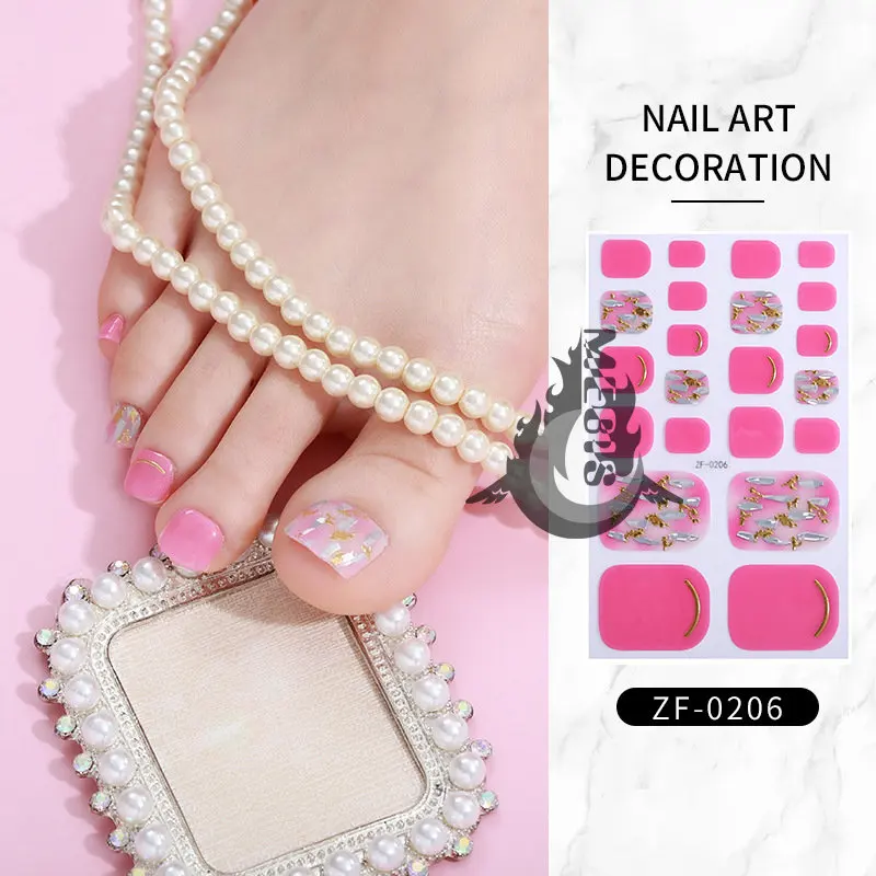 

Free Shipping Multiple Styles 22 Tips Toenail Toe Film Nail Adhesive Self -adhesive Nail Stickers Adhesive Nail Stickers Paste