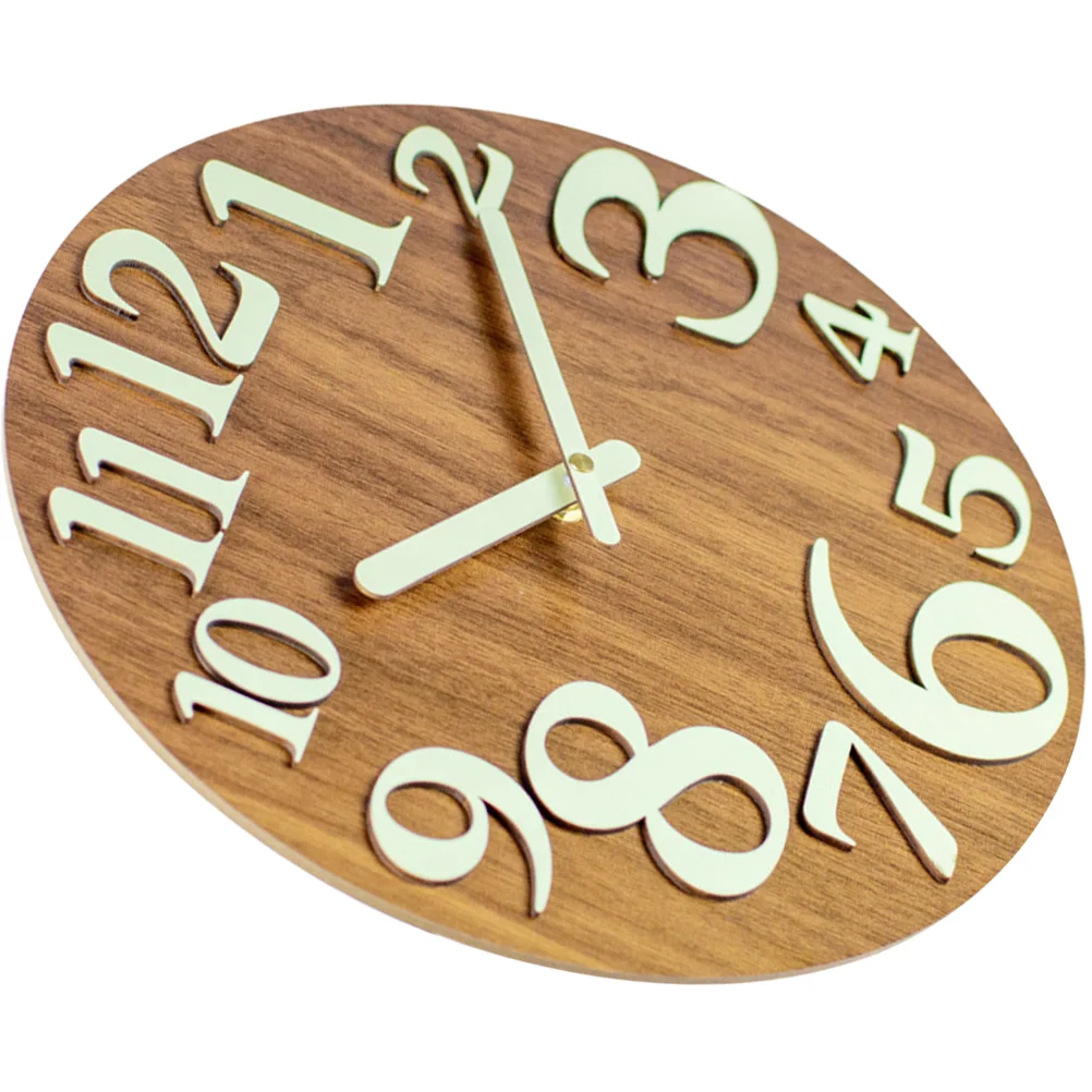 

Luminous Wall Clock Minimalist Home Decor Bedroom Wall Clock Decor Decorate Mute Clock Wood Wall Light Clock Office