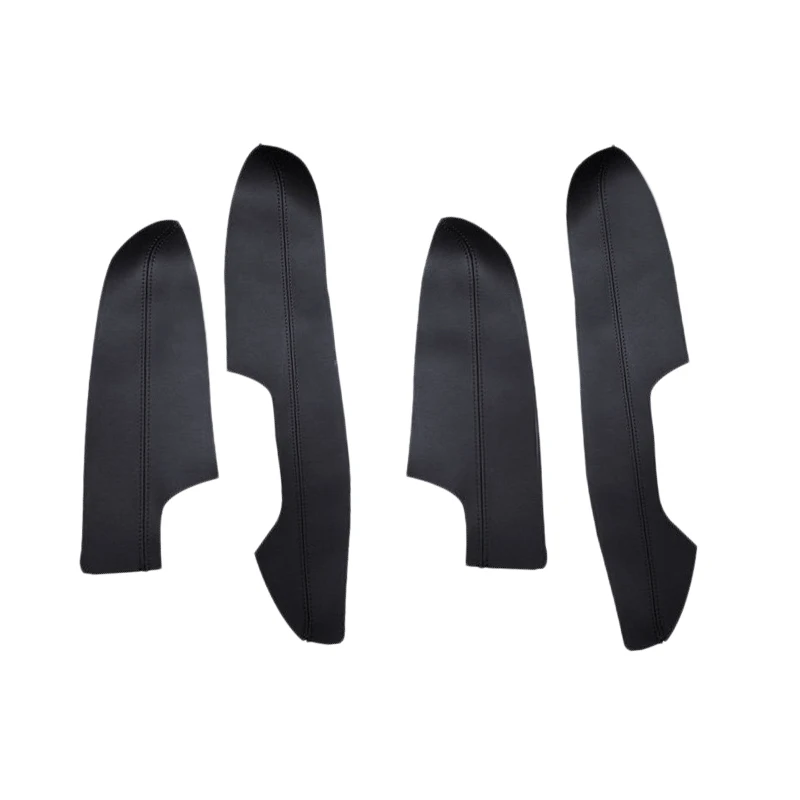 

4Pcs/Set Car Black Door Panel Armrest Covers Trims Fit for Nissan X-Trail Rogue 2014 2015 2016 2017 2018 Microfiber Leather