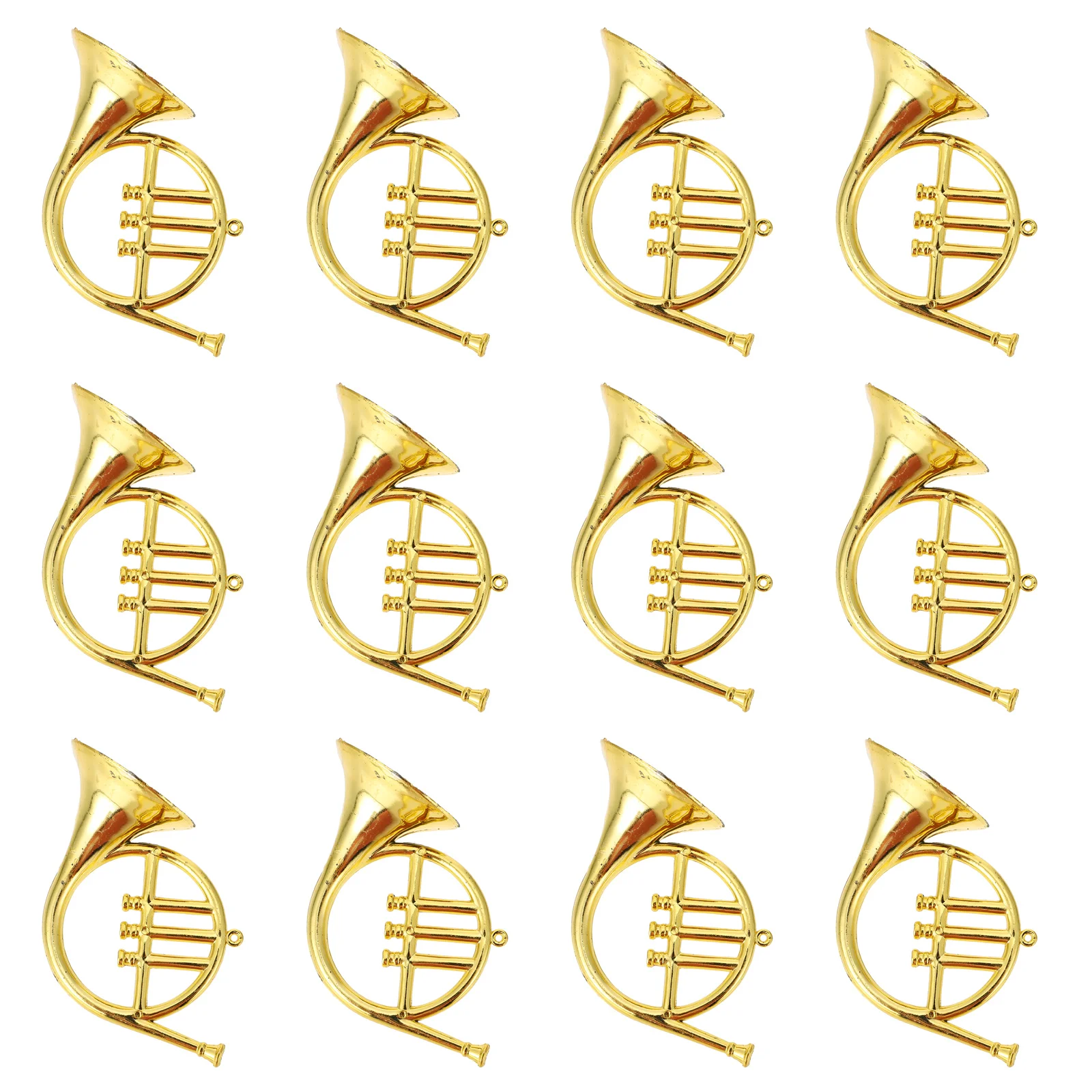 

Instrument Christmas Musical Ornament Tree Model Miniature Decor Horn Mini Pendant Ornaments Guitartrumpet Garland French