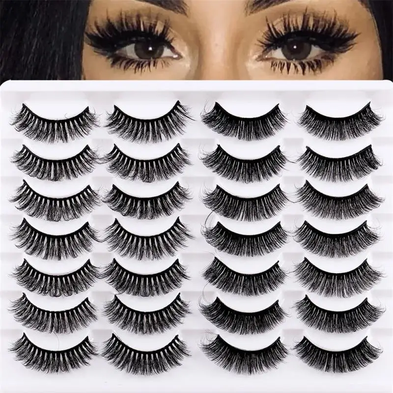 

14 Pairs Natural False Eyelashes Dramatic Fluffy Volume Lashes Eyelash Extension Woman Makeup Products For Women 3D Mink Lashes
