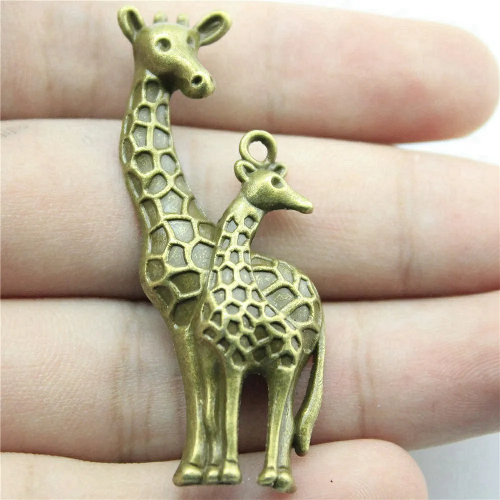 4 шт./партия подвески в виде жирафа для изготовления ювелирных изделий