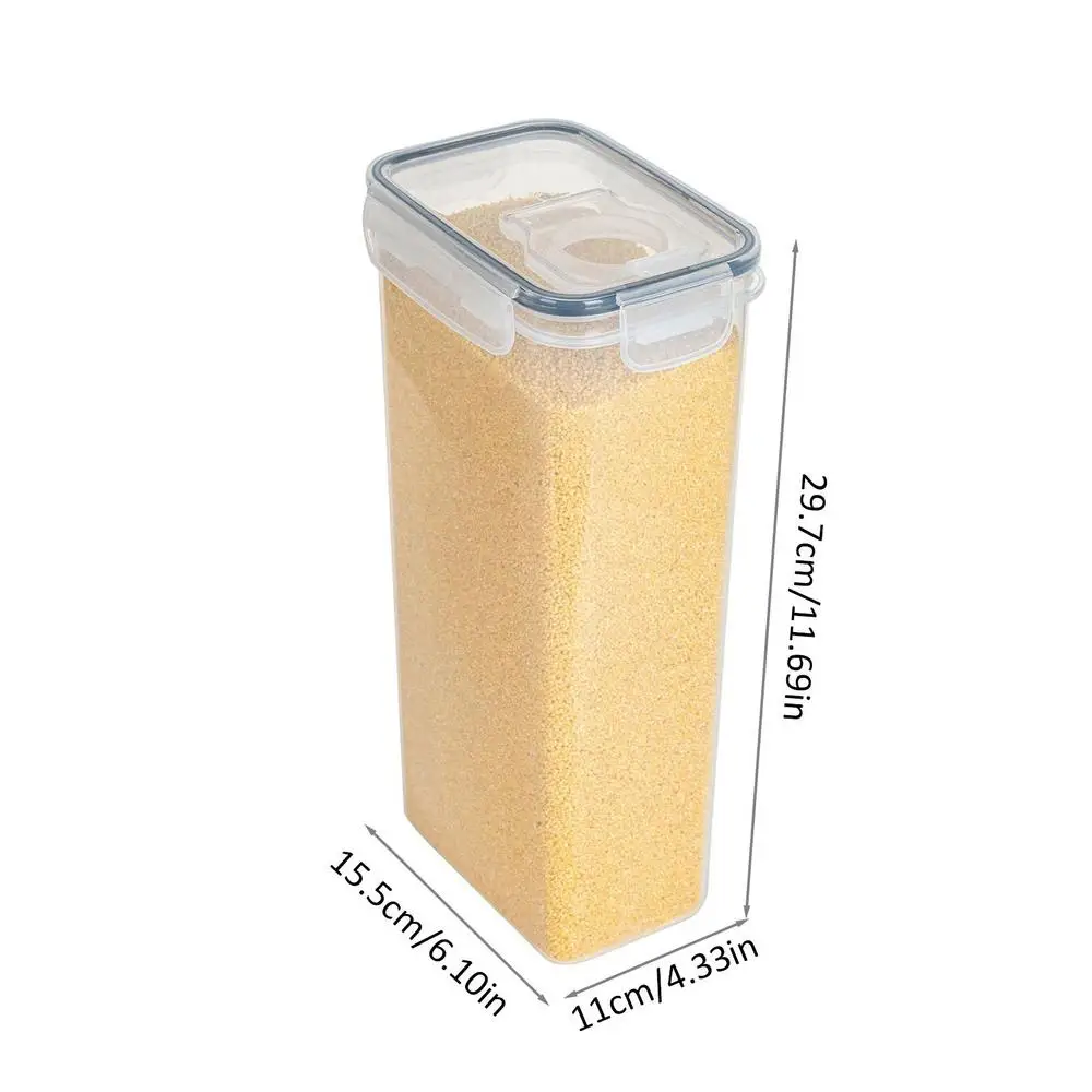 

Герметичные контейнеры для хранения пищевых продуктов, пластиковые коробки, банки с крышкой с легким замком для закусок, сахара, сыпучих злаков, кухонные Органайзеры для кладовой