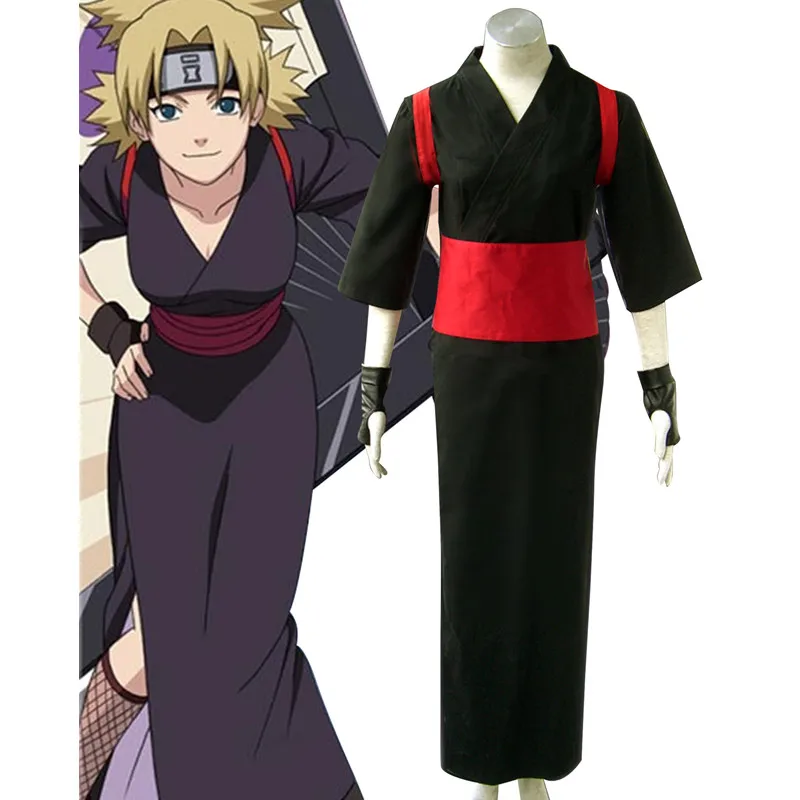 

Черный костюм-кимоно для косплея, карнавальный костюм на Хэллоуин