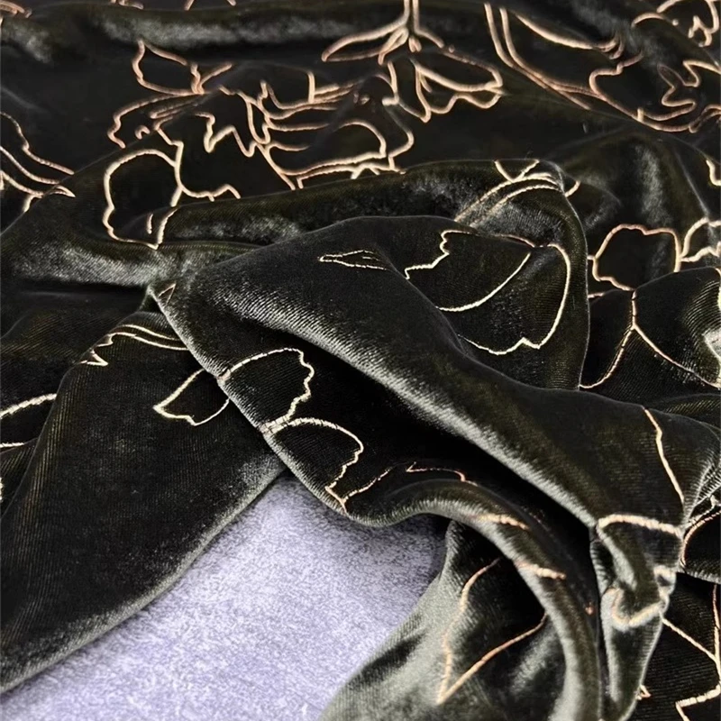 Модная Высококачественная классическая серия шелковая бархатная ткань с