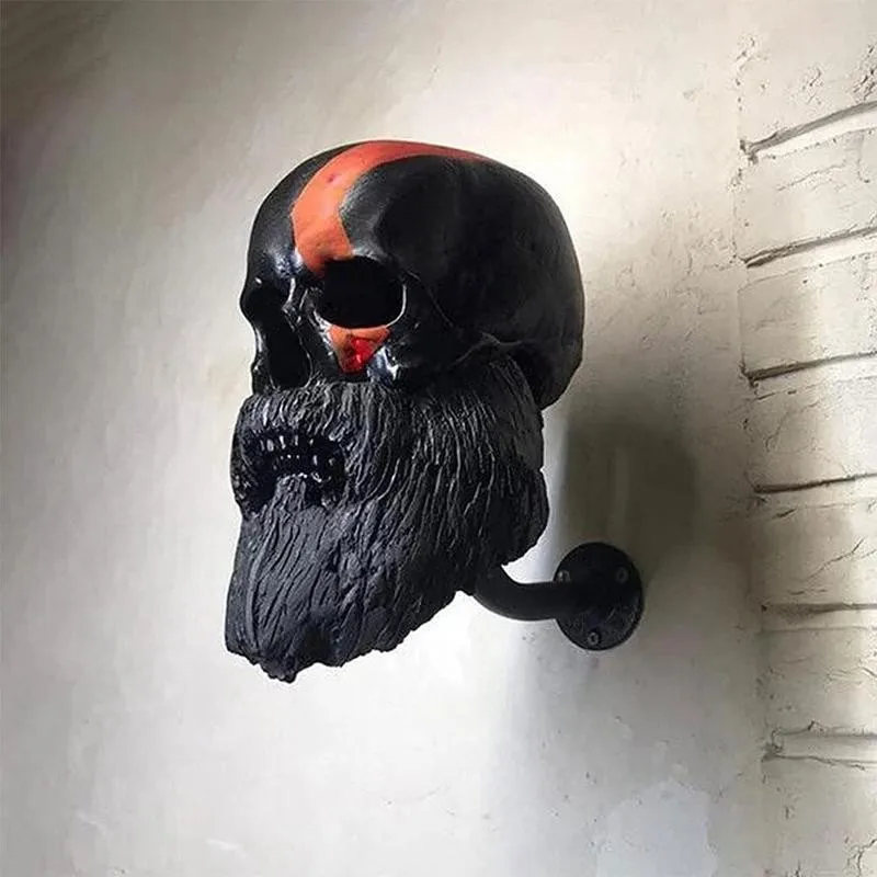 

Креативный держатель для мотоциклетного шлема в виде черепа, поделка из смолы, держатель для шлема в стиле Хэллоуин, ужас, ретро, интерьер, н...