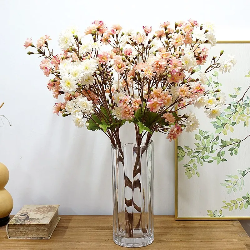 65 см НОВЫЙ Lewisia cotyledon цветок ветка искусственные шелковые цветы домашний декор