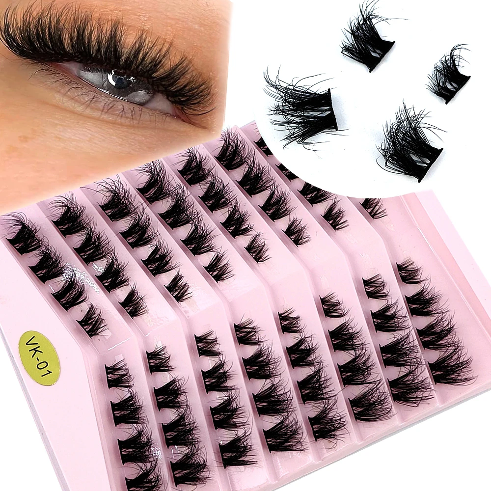 Индивидуальные сегментированные ресницы пушистые одиночные ресницы натуральные объемные норковые накладные ресницы наращивание ресниц