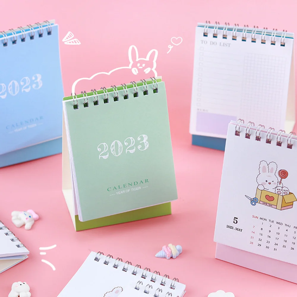 

Refreshing 2023 Simple Solid Color Mini Desktop Calendar Daily Scheduler Table Planner Yearly Agenda Organizer Desk Calendars