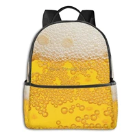 beer foam printed multifunctional mens and womens backpacks business and travel laptop backpacks school bags 14 5x12x5 in