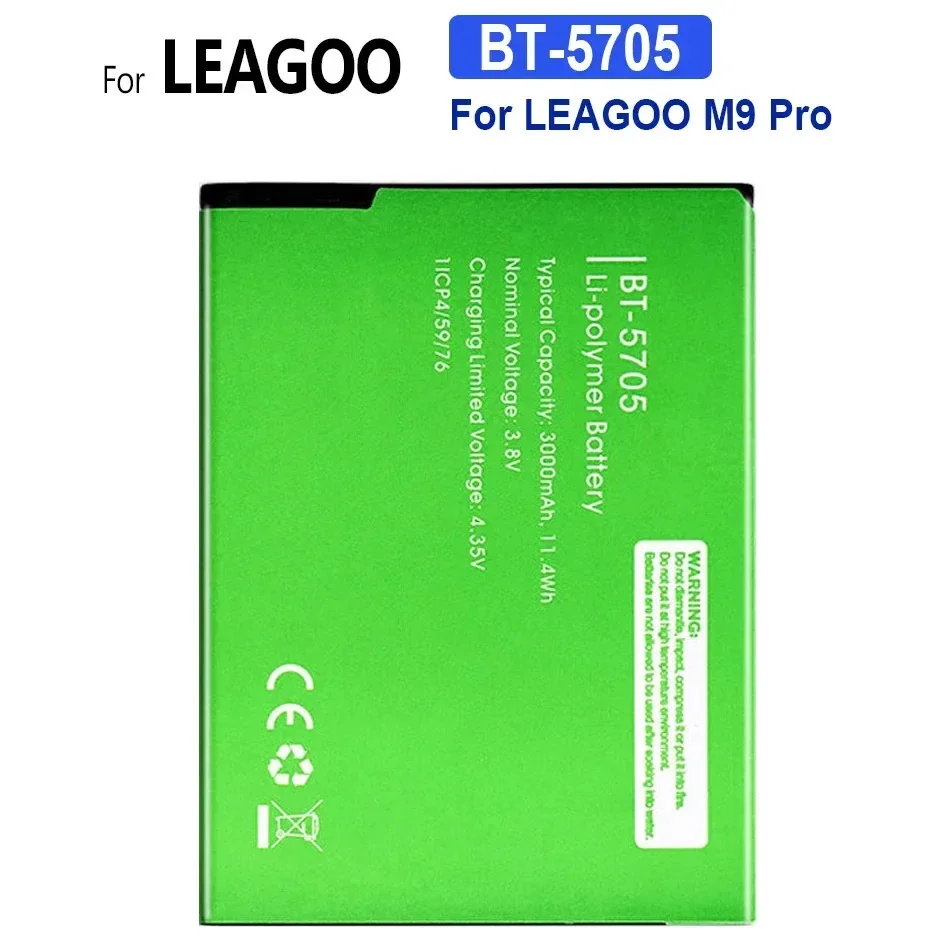 Аккумуляторы для мобильных телефонов BT-5705 3000 мАч LEAGOO M9 Pro M9Pro BT5705 запчасти