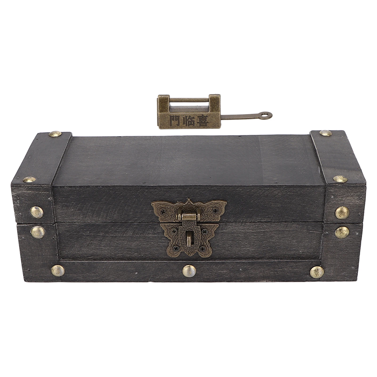 

Retro Storage Box Necklace Jewelry Vintage Storage Box Photography Props Wooden Case