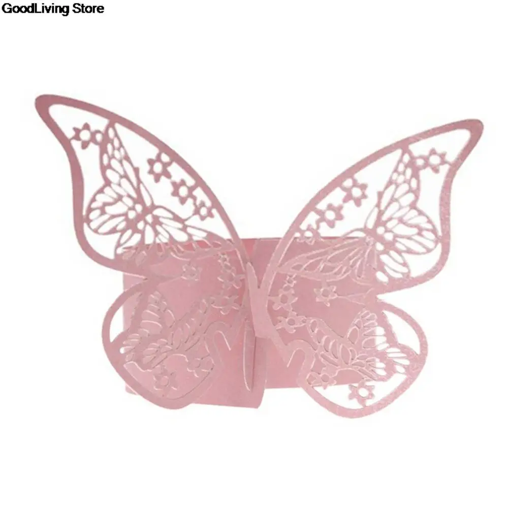 Держатель для салфеток лазерная резка кольцо бабочка бумажных 50 шт. |