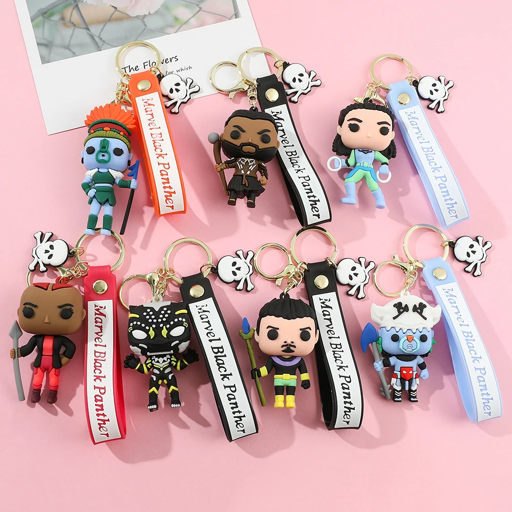 Classic Disney Movies Pirates of the Caribbean Silicone Keychain Cartoon Jack Sparrow Keyring for Men Charm Accessories Gifts