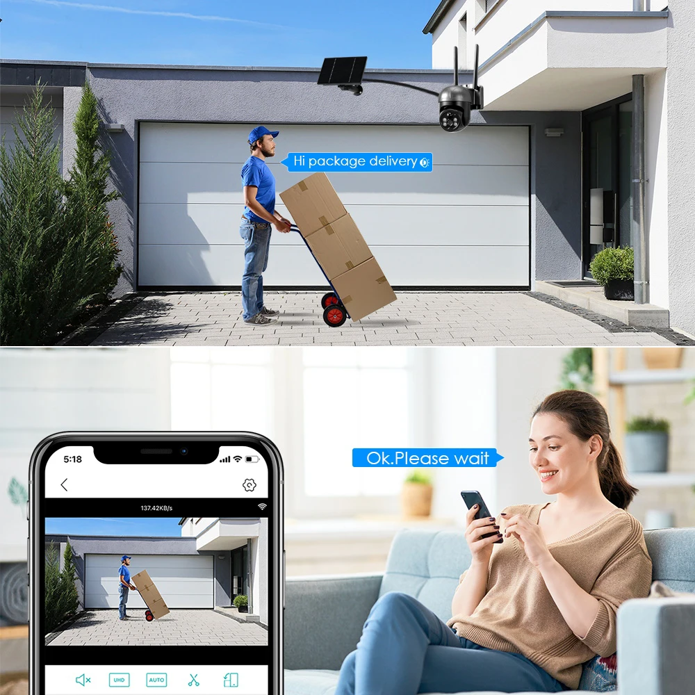 Продажа Камера видеонаблюдения с солнечной батареей, 1080P, 4G, Sim-карта