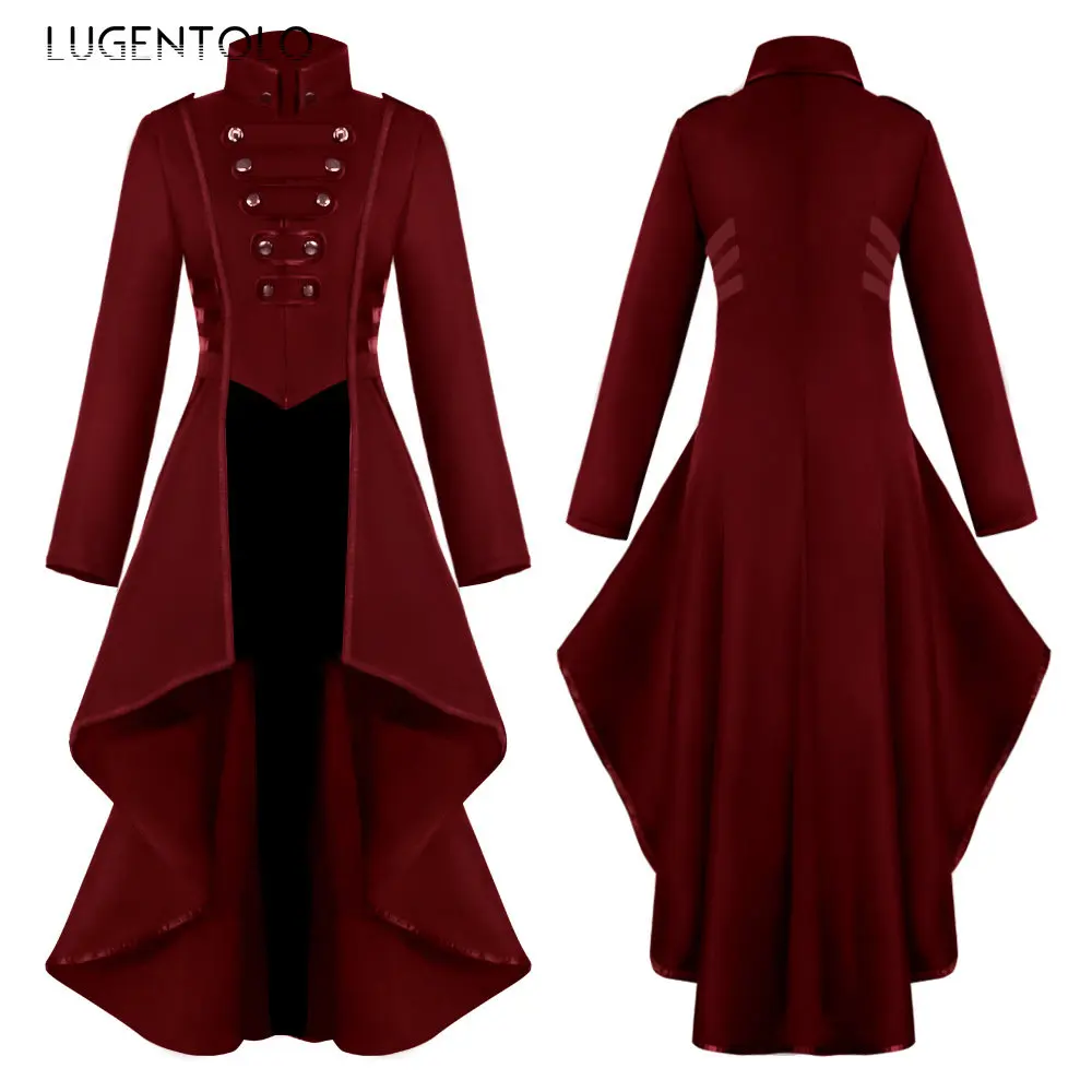 

Medieval Dress Tuxedo Women Halloween Lapel Long Sleeve Vintage Party Female Dance Gothic Retro Casual Tailcoat Slim Steampunk