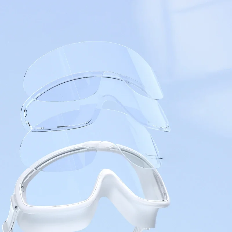Плавательные очки с противотуманной большой оправой плавательные HD для