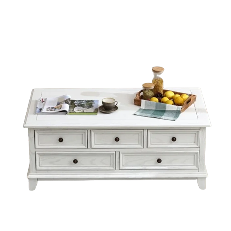 Уникальный прямоугольный журнальный столик ящики для хранения напольный