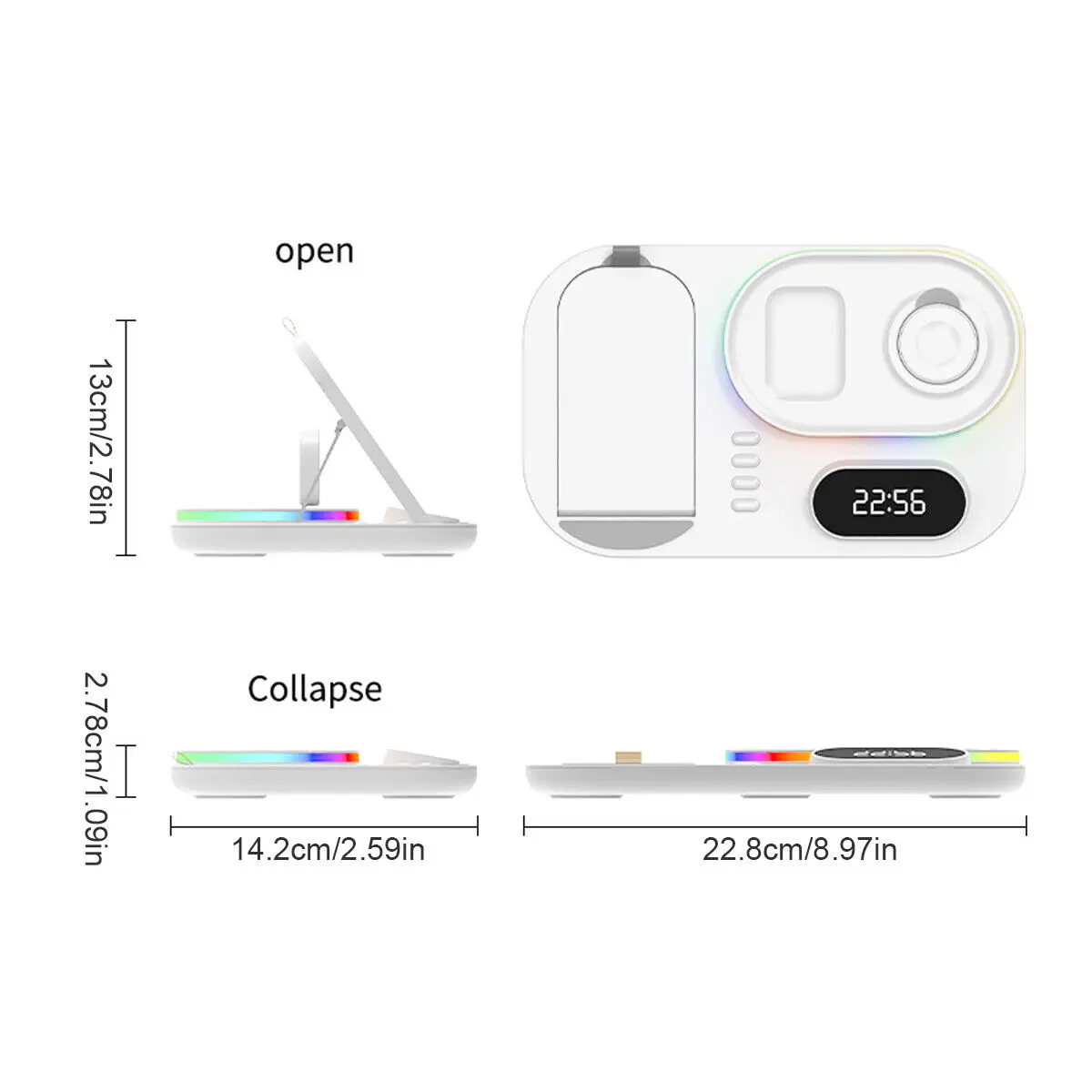 Wireless Charger Dock Charging Station 4in1 For Samsung Watch Iphone 13/14 Universal Multi Functional Wireless Fast Charging