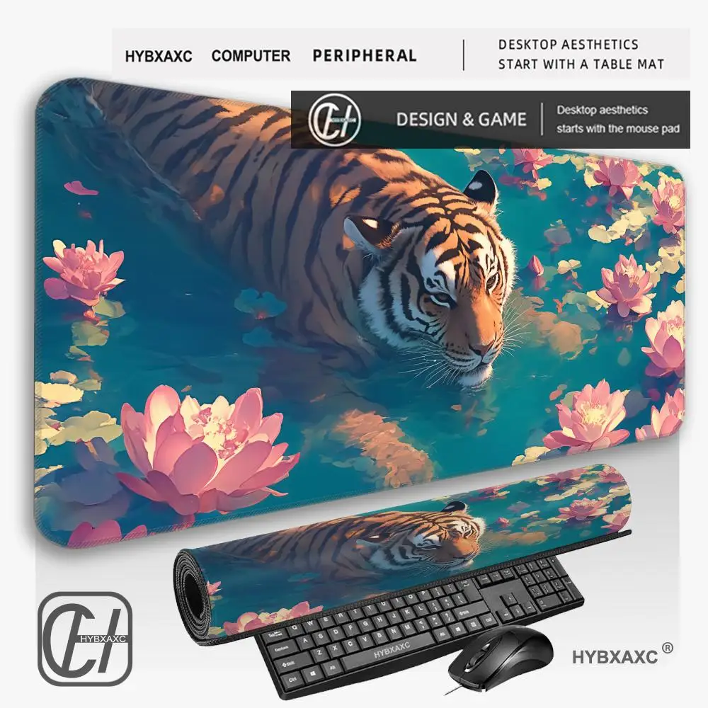 Фото Коврик для мыши HYBXAXC Black Panther Jungle Art, нескользящий резиновый коврик для стола, для игр, офиса, ноутбука, большой XXL игровой коврик для мыши 90x40 №5
