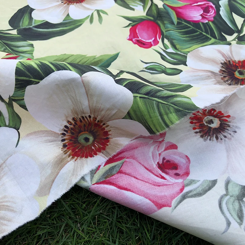 Европейский и американский брендовый стиль Sicily Rose с принтом из хлопка или