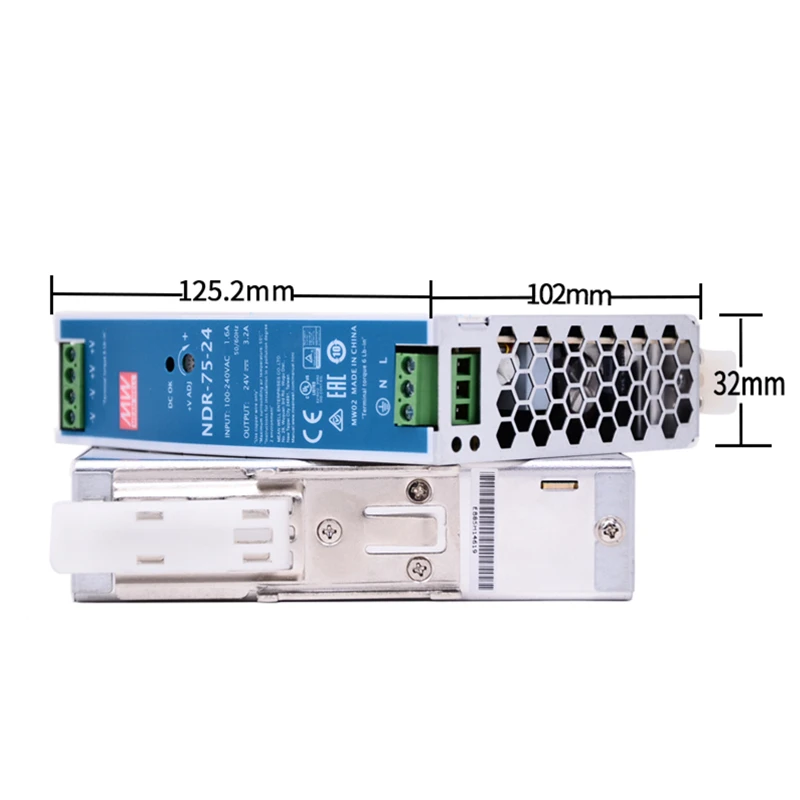 MEAN WELL промышленный импульсный источник питания 75 Вт с одним выходом 12 В 24 48 NDR-75-12