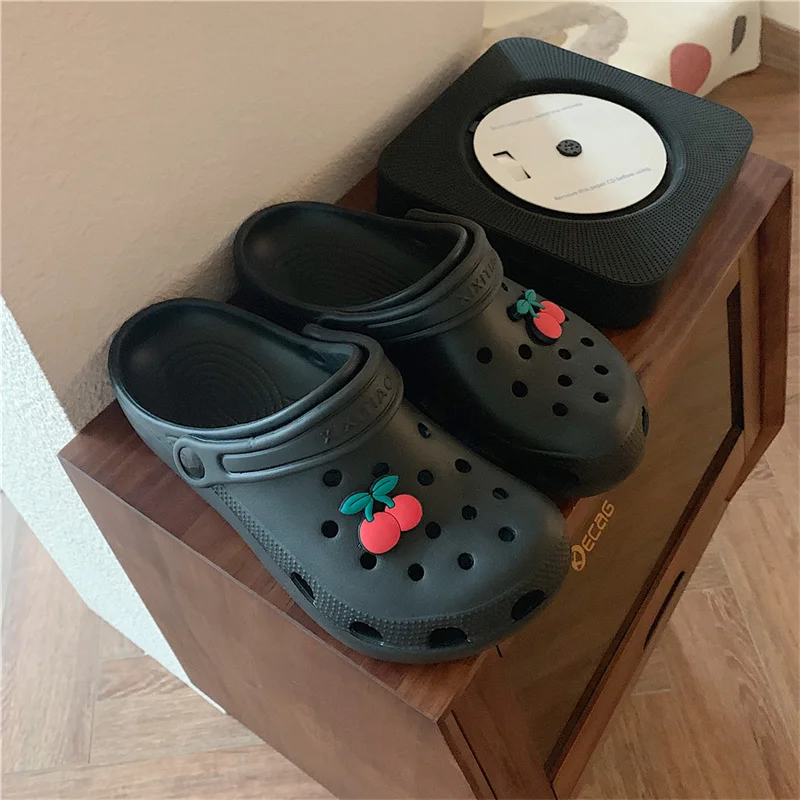 Summer Holiday Lazy Garden Shoes Women Home Simplicity Thick Slides EVA Quality Non-Slip Slippers Lady Outdoors Beach Slippers