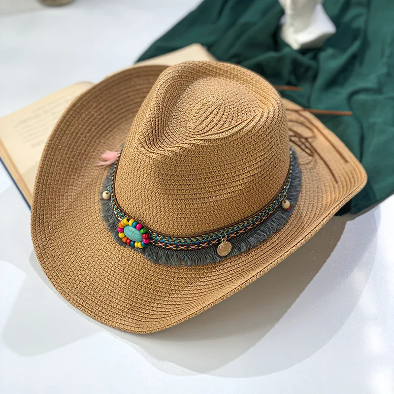 New Summer Turquoise Decor Cowboy Hat 