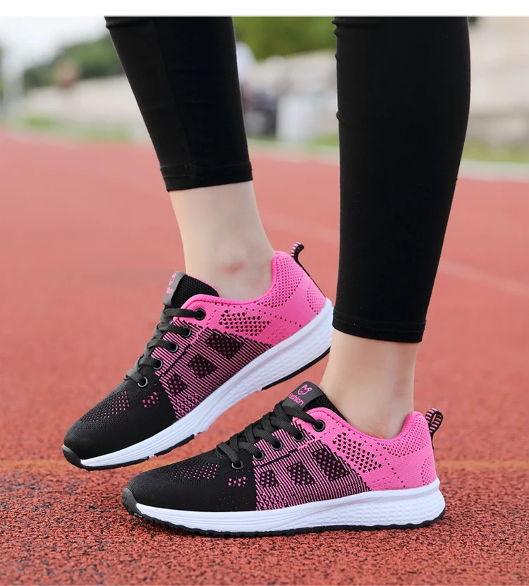 Women Casual Shoes Fashion Breathable Walking Mesh Flat Shoes Sneakers Women 2023 Gym Vulcanized Shoes White Female Footwear