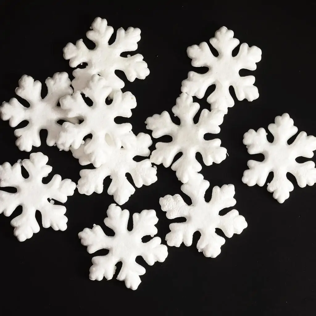 

10pcs Modelling Foam Snowflake Ornaments Wedding Crafts Decor