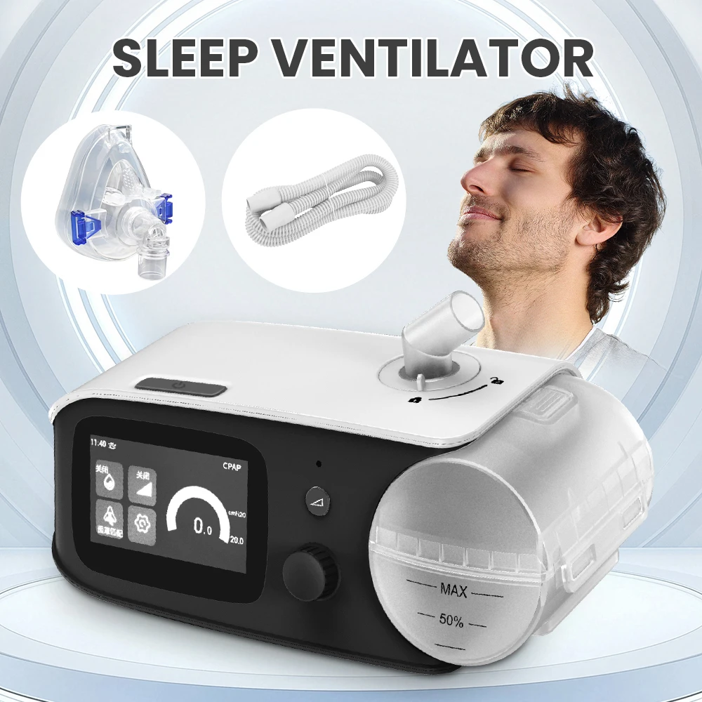 Фото Автоматическая машина CPAP APAP для домашнего/больнистого использования, лакомств апноэ во сне, храпа, 4–20 лПа, портативная портативность с 5 уровнями влажности, хранилище данных. №2