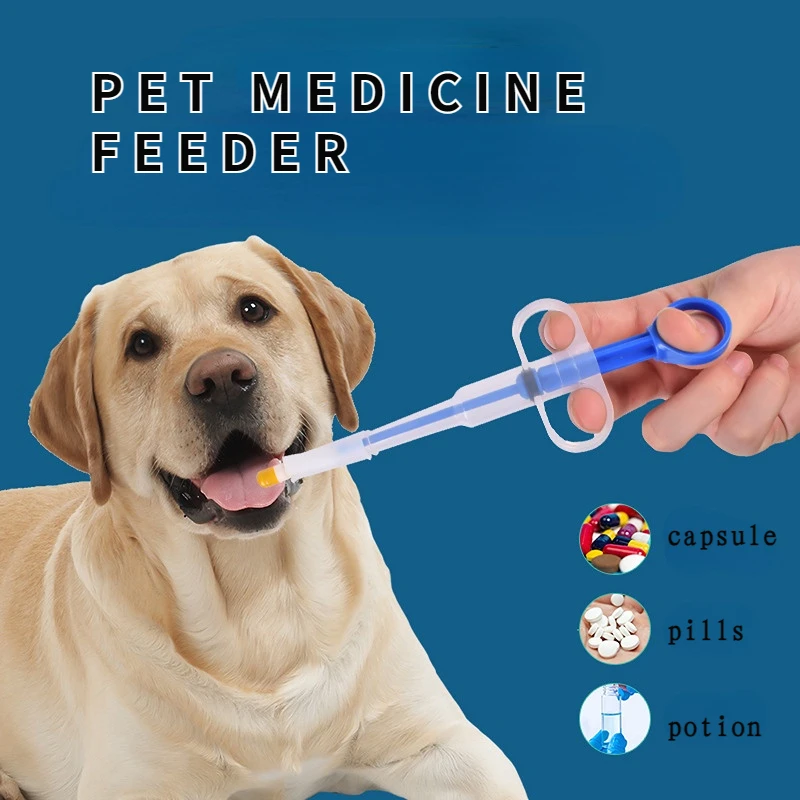 

Pet Medicine Syringe Tablet Pill Gun Piller Push Dispenser Medicine Water Milk Syringe Puppy Kitten Tube Feeder Kit Dog Cat 1PC