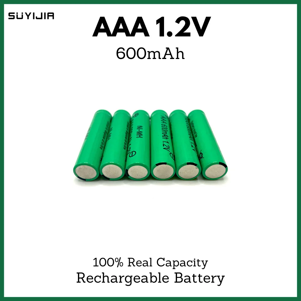 

1.2V AAA 600mAh Rechargeable Battery Ni-MH Battery LED Toy Flashlight Remote Control Shaver Electric Toothbrush Replacement