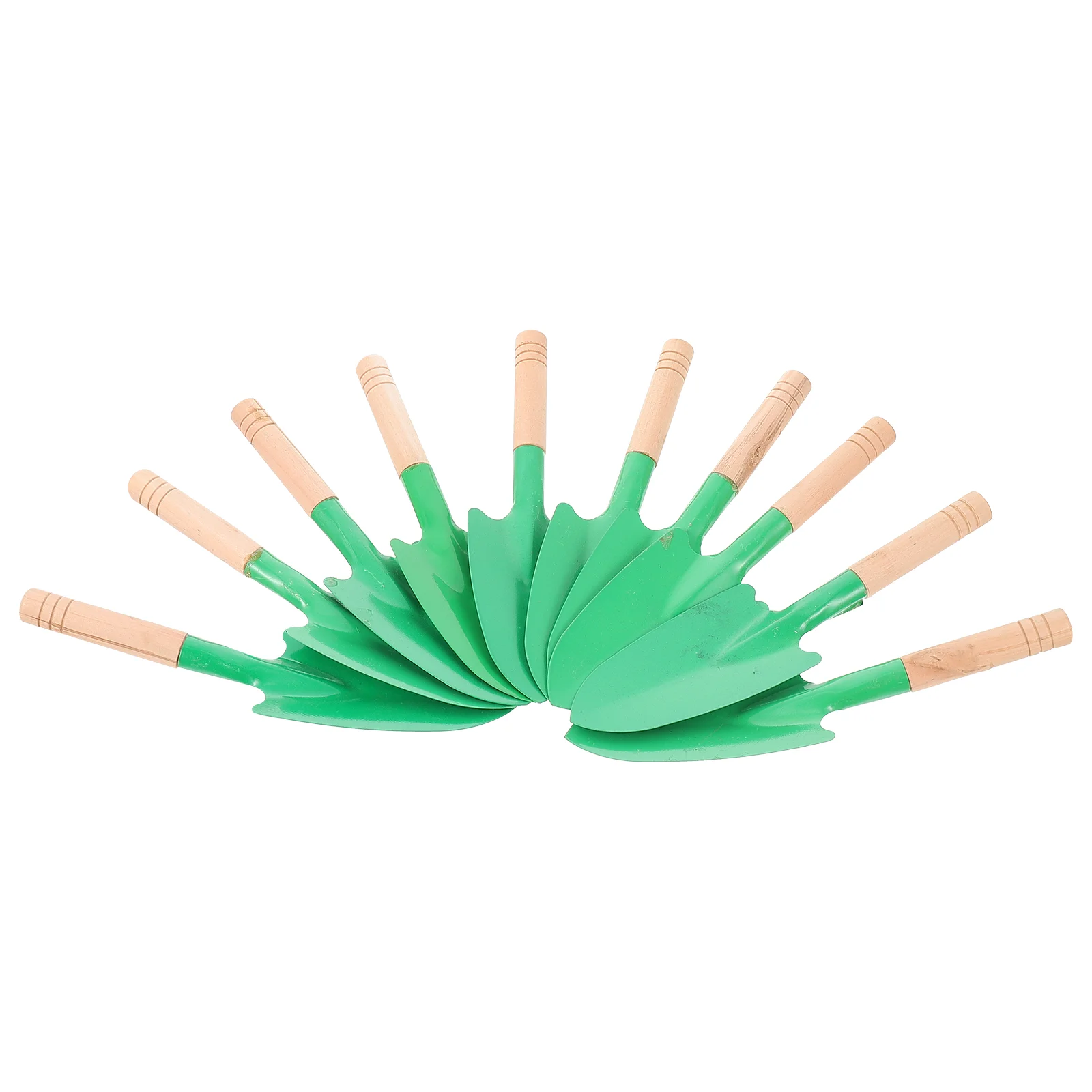 

10 Pcs Wooden Handle Shovels Gardening Small Trowels Flower Planting Shovel