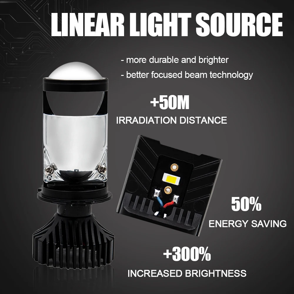 

Z5-T9 car headlight bulb H4 is universal led light sourcing made of csp chip and Condenser Lens,can output 12v 6000K spot light